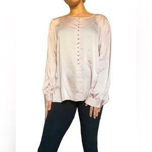 Vince Camuto Blush Pink Button Up Blouse size XL